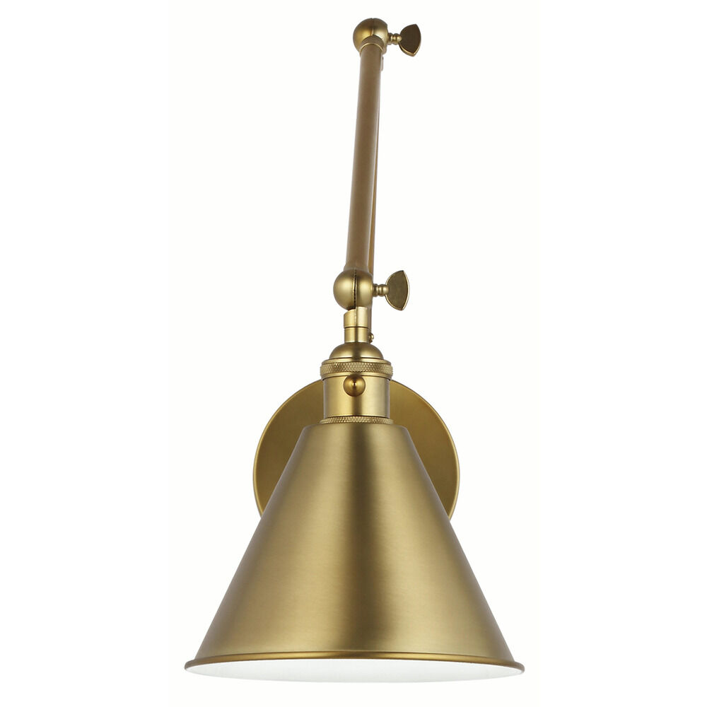 Visual Comfort Studio Collection Chapman & Myers Salem Satin Brass Swing  Arm Lamp, 4298101-848