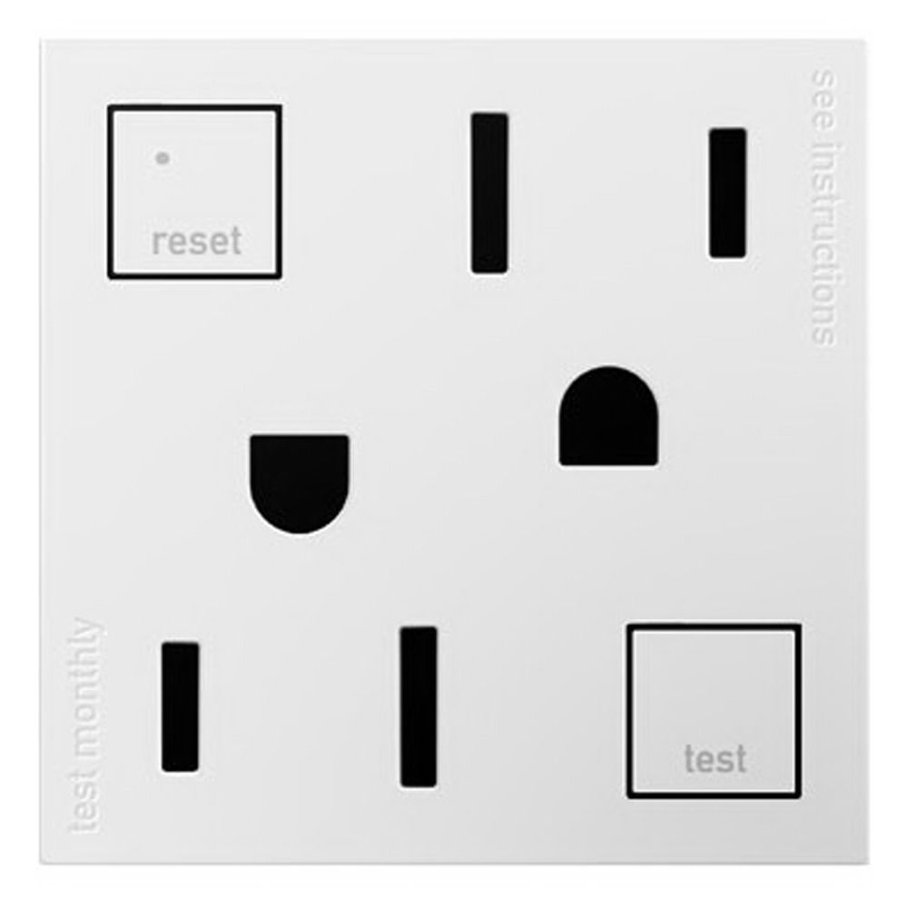 Tamper Resistant Gfci In White Finish Agftr2152w4 Image