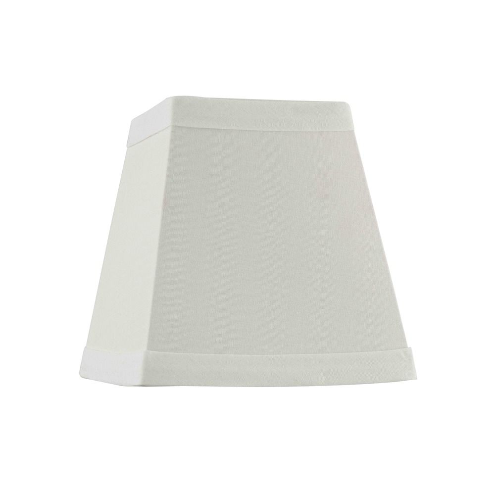 Clip-On Square Off White Lamp Shade | SH9594 | Destination Lighting
