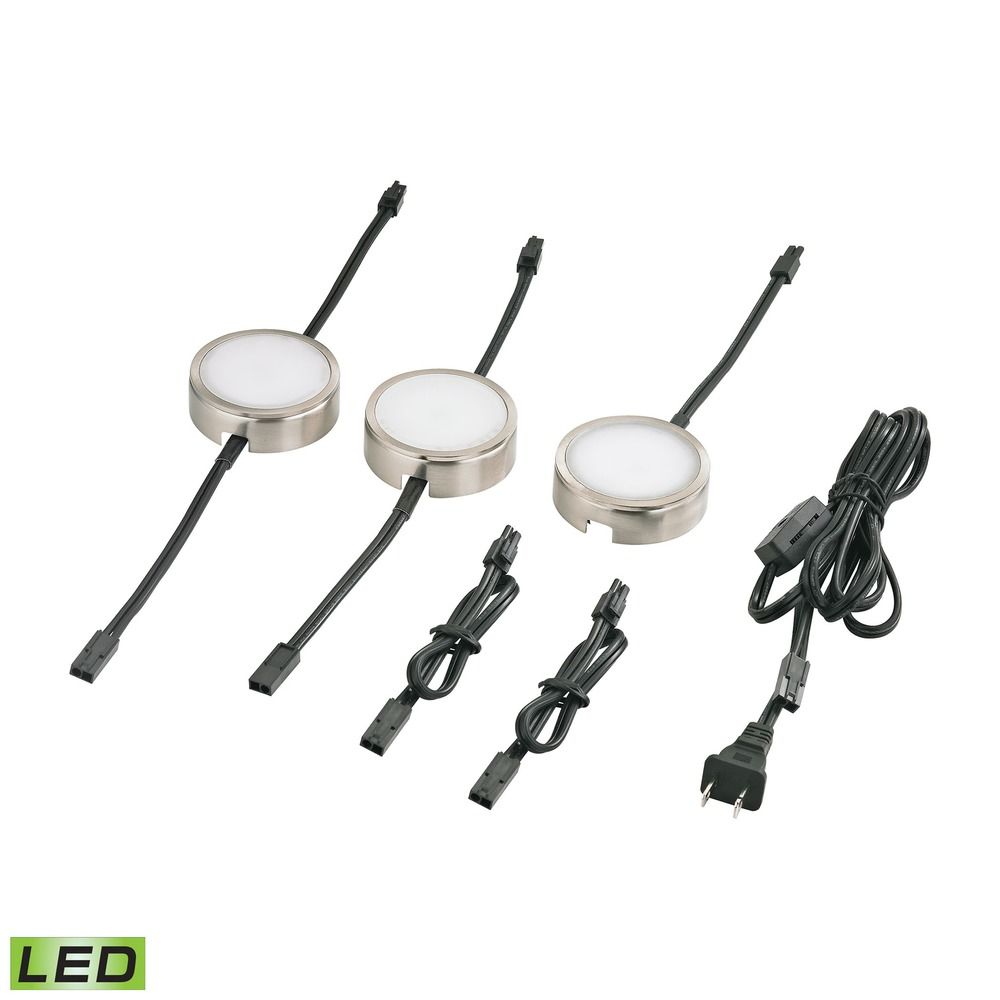 120v Led Puck Light Surface Mount 3000k Satin Nickel By Alico Alico Industries Lighting 120v Led Puck Light Surface Mount 3000k Satin Nickel By Mle313