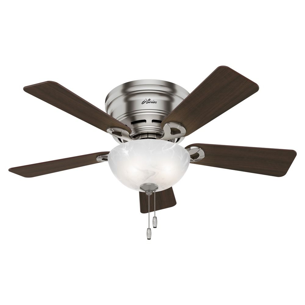Hunter Ceiling Fan With Light 42 inch Haskell in Brushed ...