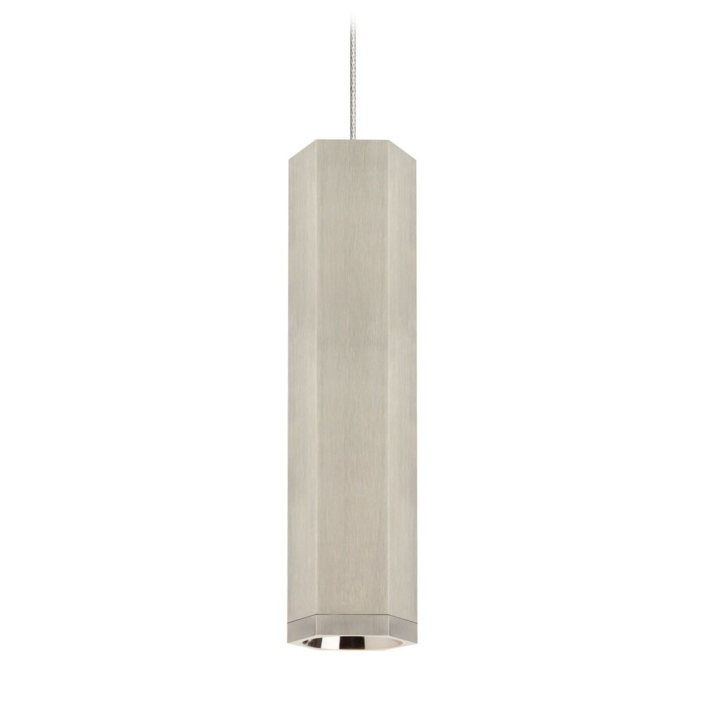 Satin Nickel Led Hexagon Pendant Light By Tech Lighting Tech Lighting Satin Nickel Led Hexagon Pendant Light By 700mpblksss Led930