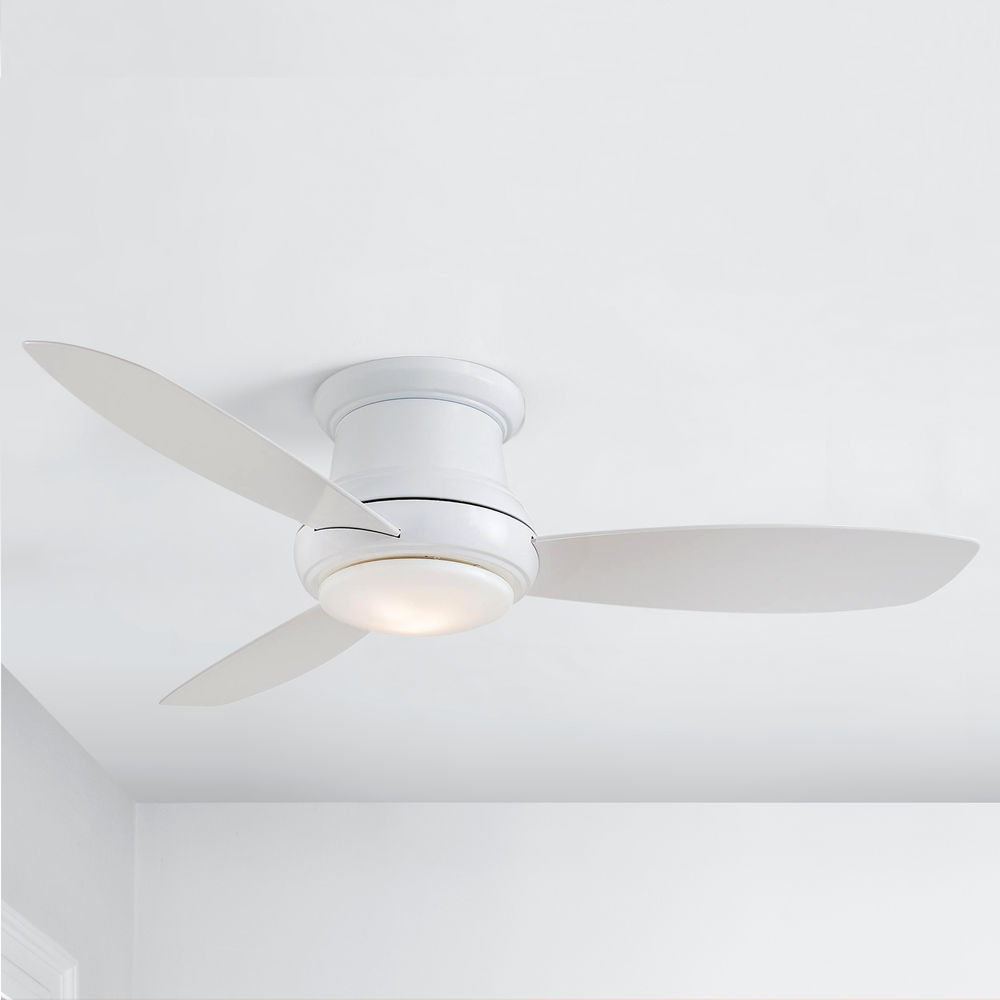 Concept II 52-Inch LED Fan in White Light Cap by Minka Aire F519L-WH  Destination Lighting