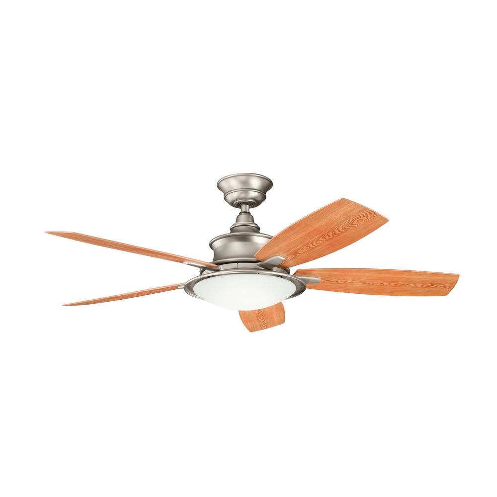 Kichler Ceiling Fan With Light Kit In Brushed Nickel Finish At Destination Lighting