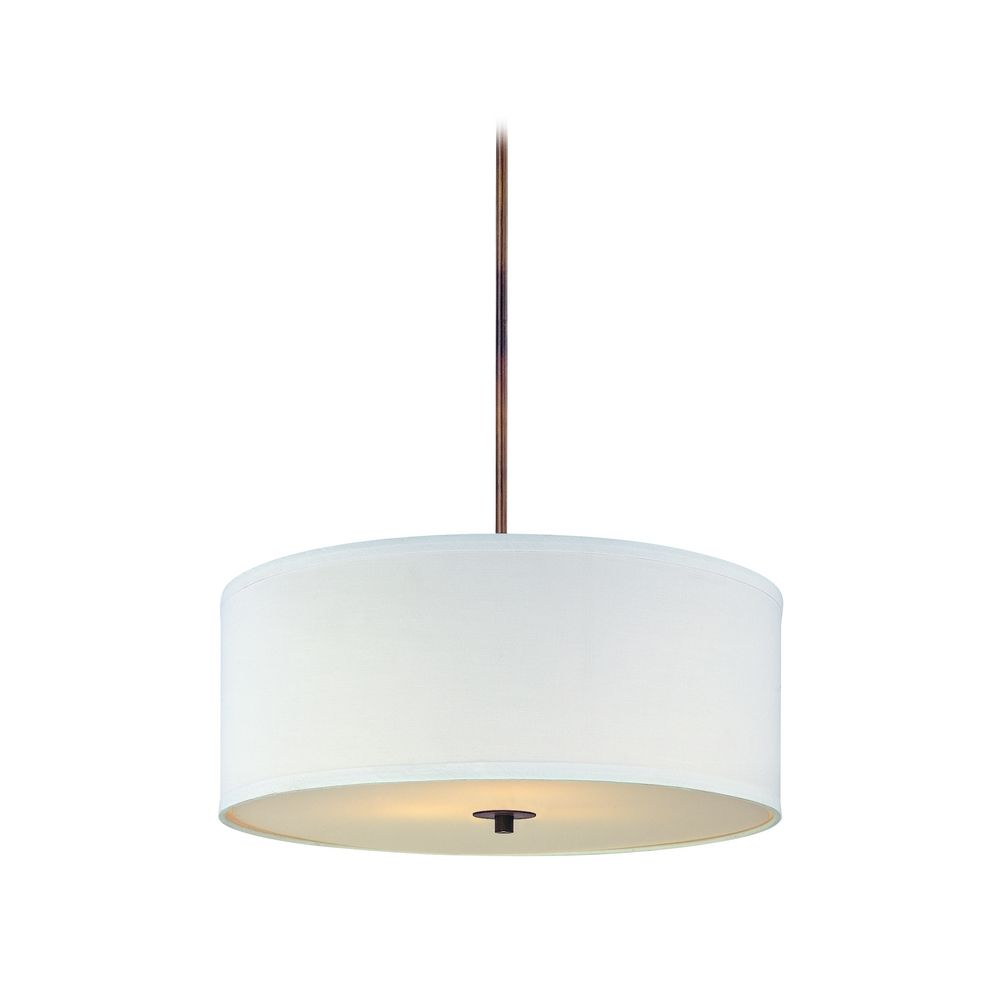 White drum pendant light discount