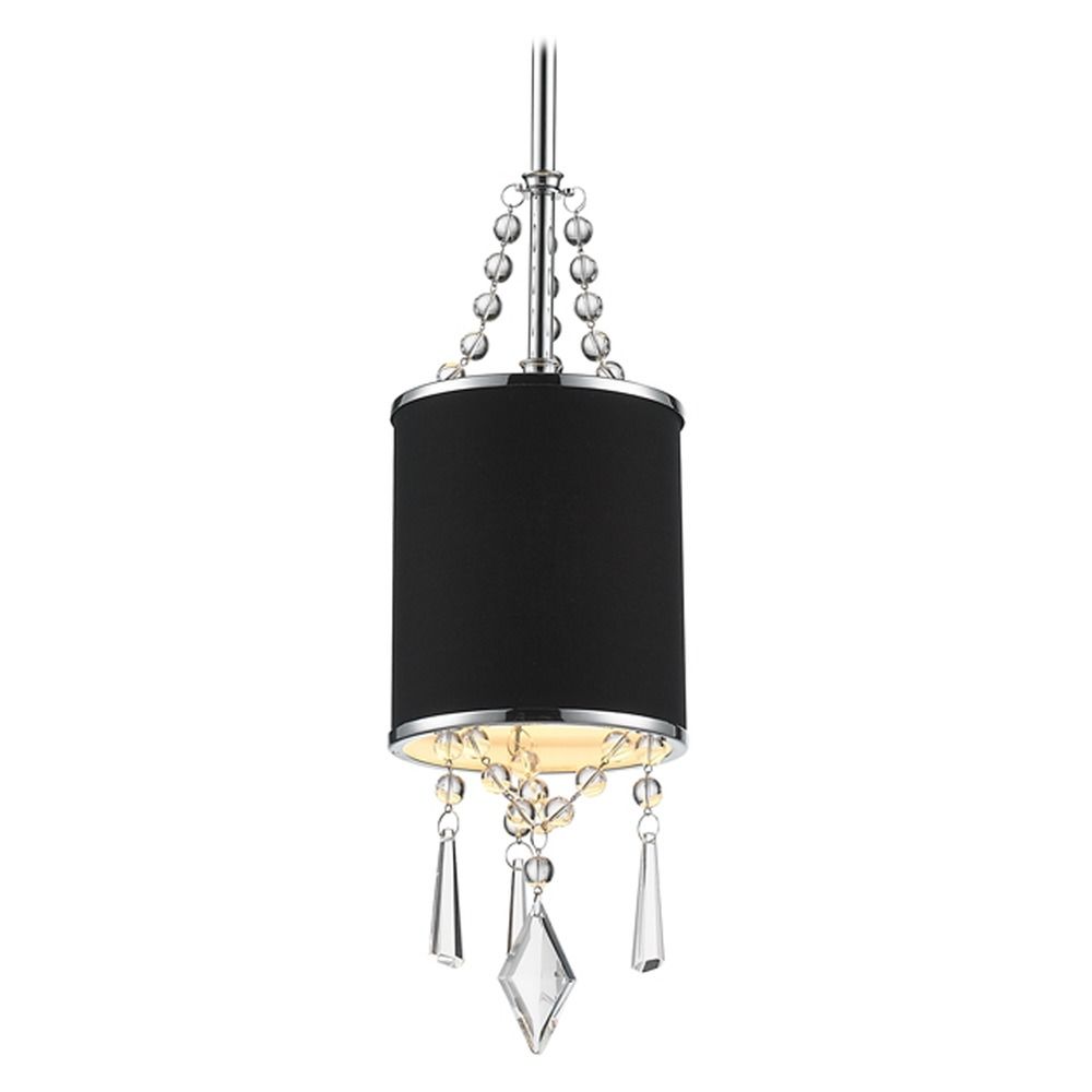 Golden Lighting Echelon Chrome Mini Pendant Light With Cylindrical Shade At Destination