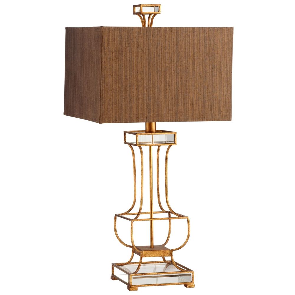 Cyan Design Pinkston Gold Leaf Table Lamp With Rectangle Shade At Destination Lighting