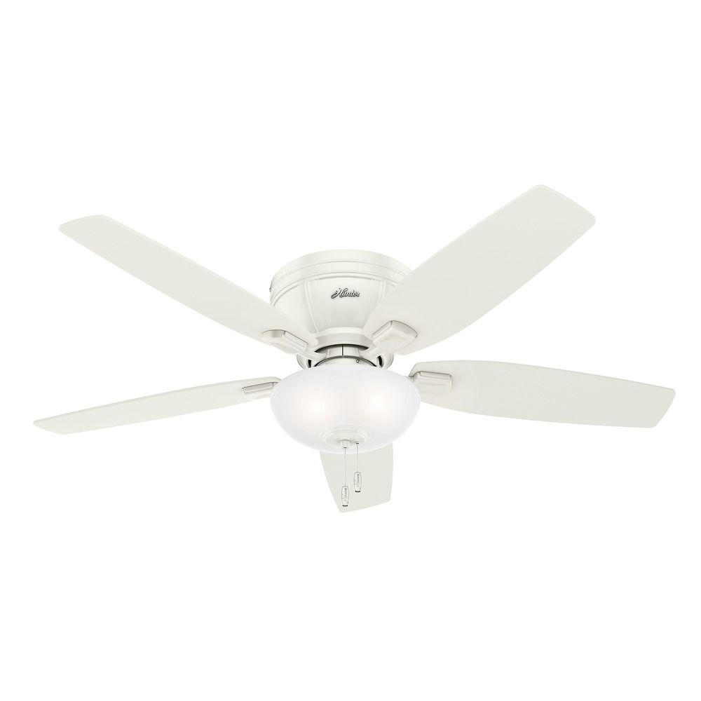 Hunter 52 Inch Kenbridge Fresh White Ceiling Fan With Light