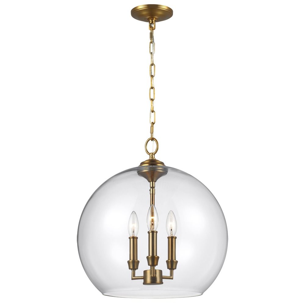 Lawler Burnished Brass Pendant by Visual Comfort Studio, F3155/3BBS