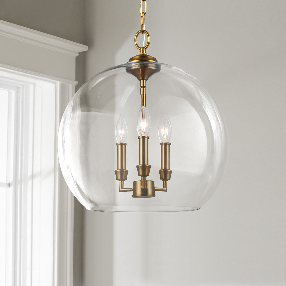 Lawler Burnished Brass Pendant by Visual Comfort Studio