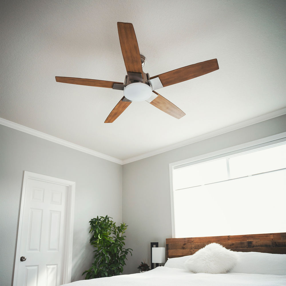 Zudio 56-Inch LED Fan Brushed Nickel 