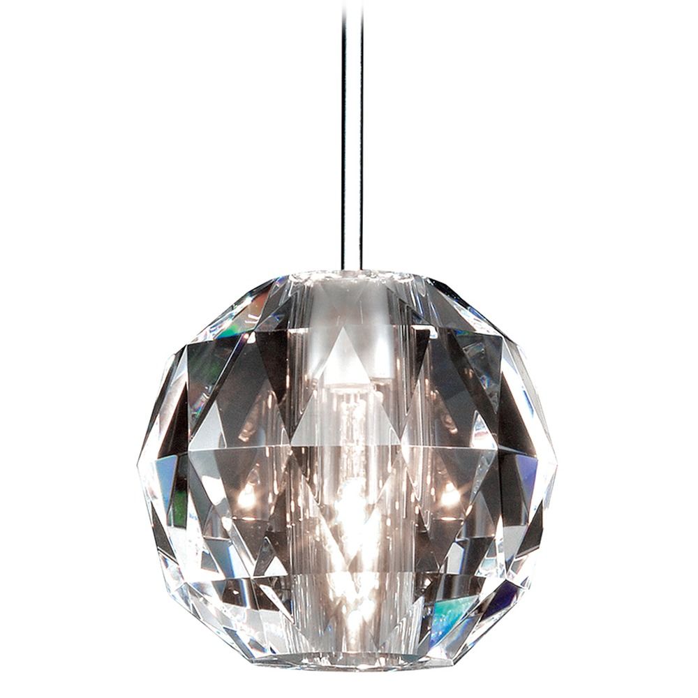 Wac Lighting Crystal Collection Chrome Mini Pendant With Globe Shade Hover Or To Zoom