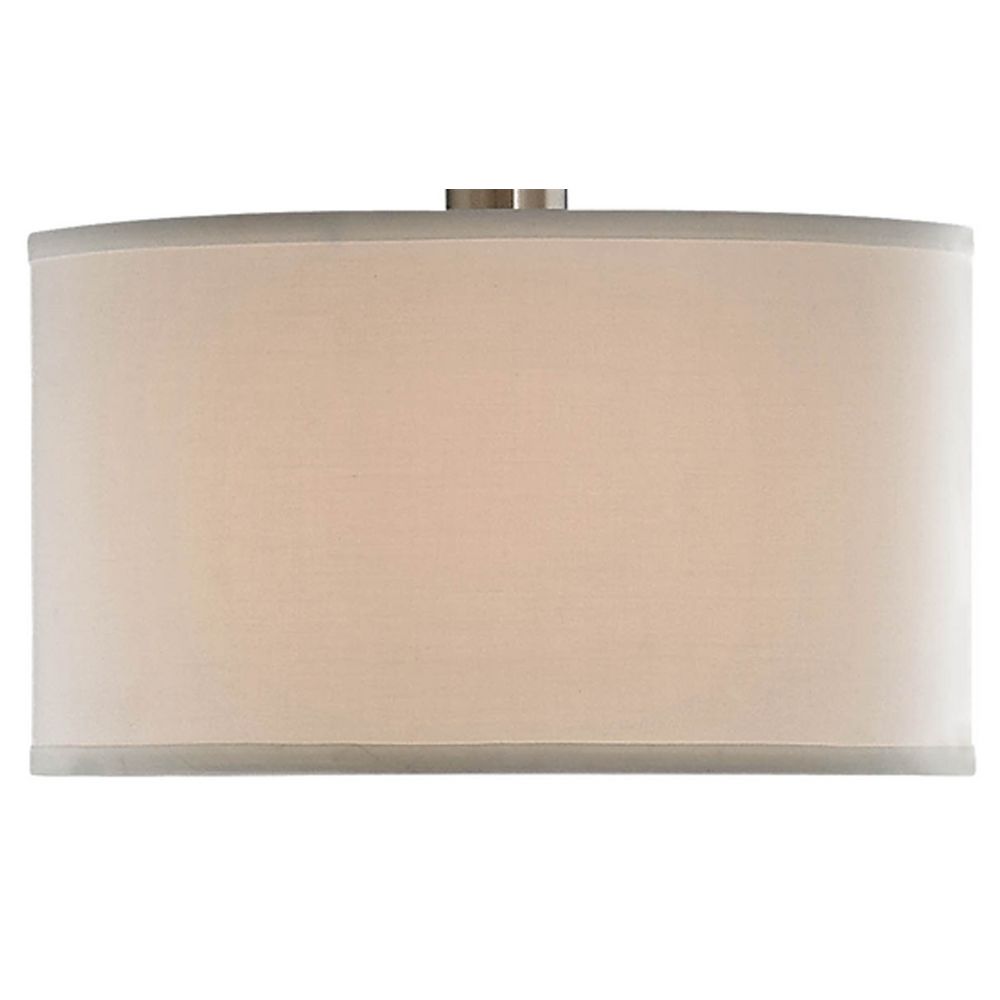 satin nickel arc floor lamp with modern drum shade 2278 09