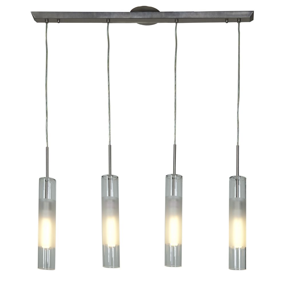 Access Lighting Dezi Brushed Steel Multi Light Pendant With Access Lighting Dezi Brushed Steel Multi Light Pendant With Cylindrical Shade 50549