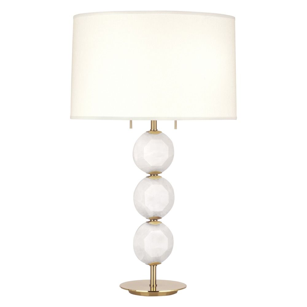 Robert Abbey Hope Antique Brass Rock Crystal Table Lamp With Drum Antique Brass Rock Crystal Table Lamp With Drum Shade Hover Or To Zoom