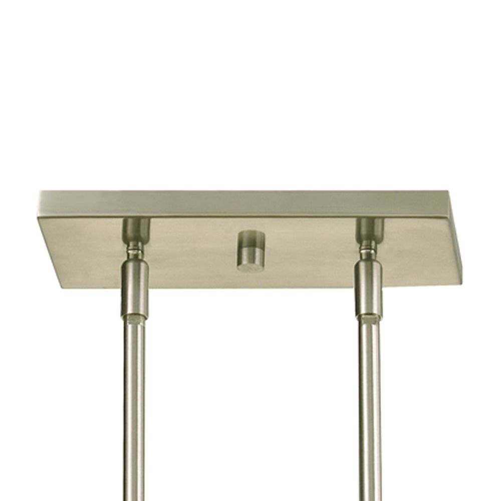 Satin Nickel Linear Chandelier with Cylindrical Shade 169909 GL1024C