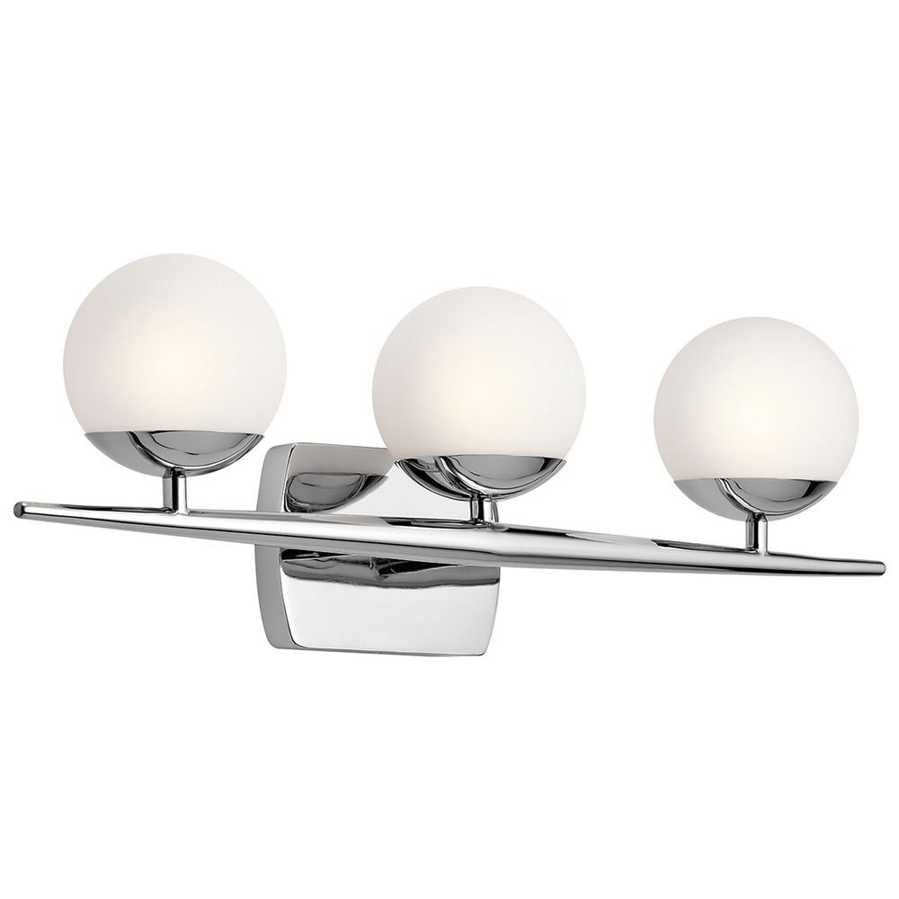 Mid Century Modern Bathroom Light Chrome Jasper By Kichler