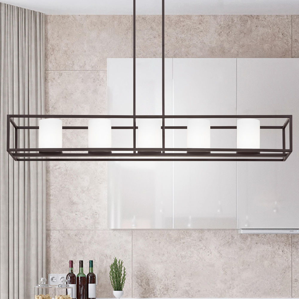 Linear on sale bronze chandelier