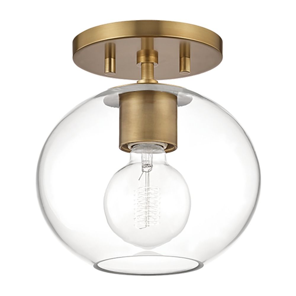 Mitzi By Hudson Valley Mitzi Margot Aged Brass SemiFlushmount Light
