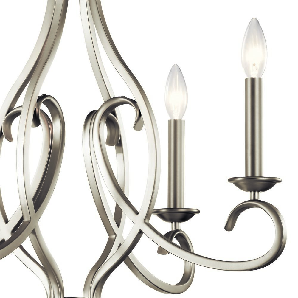 Ania 23-Inch Brushed Nickel Chandelier by Kichler Lighting Ania 23-Inch Brushed Nickel Chandelier by Kichler Lighting