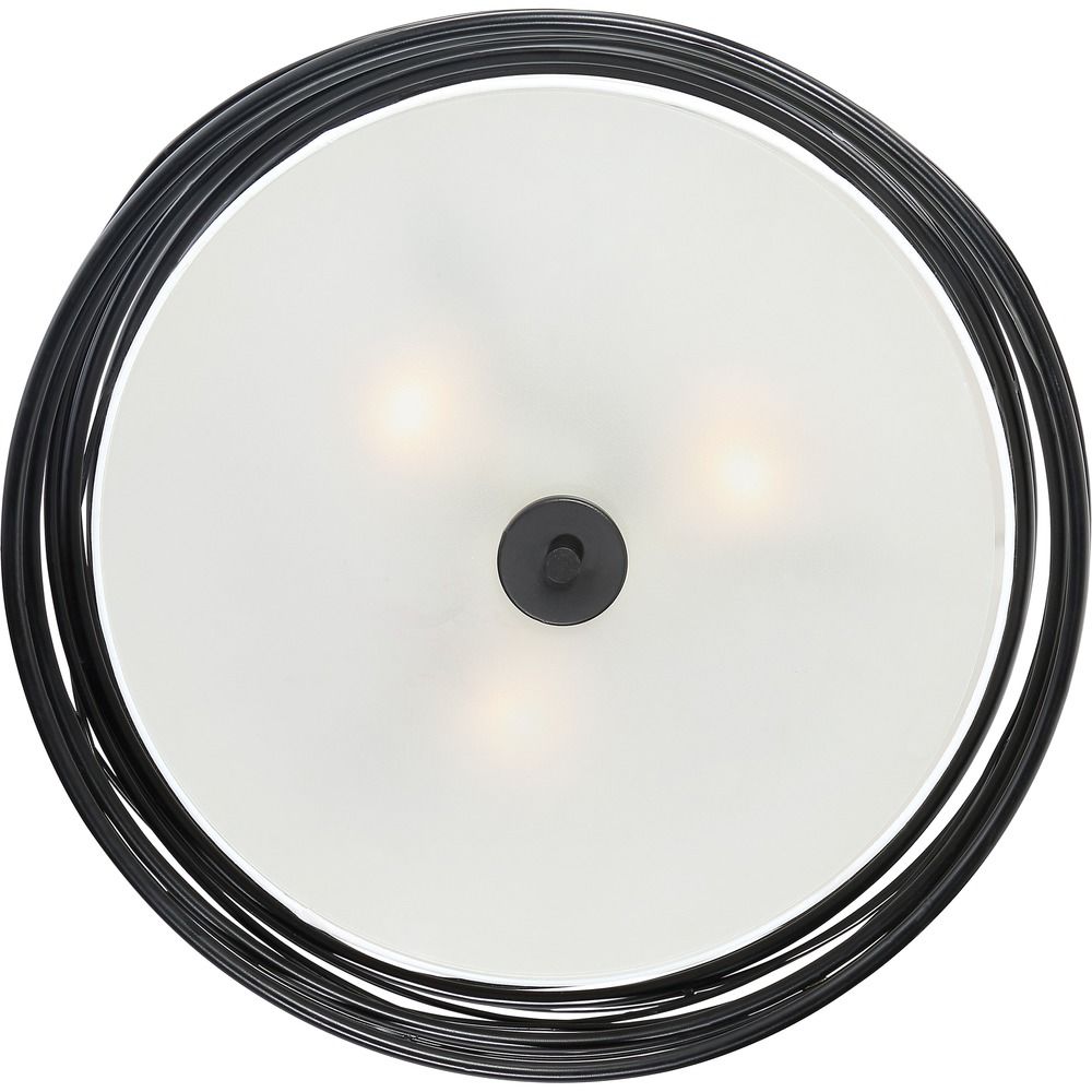 Mystic Black 8 H x 20 W 3-Light 300 Watts Quoizel SPL2820K Spiral Metal Drum Pendant Lighting 