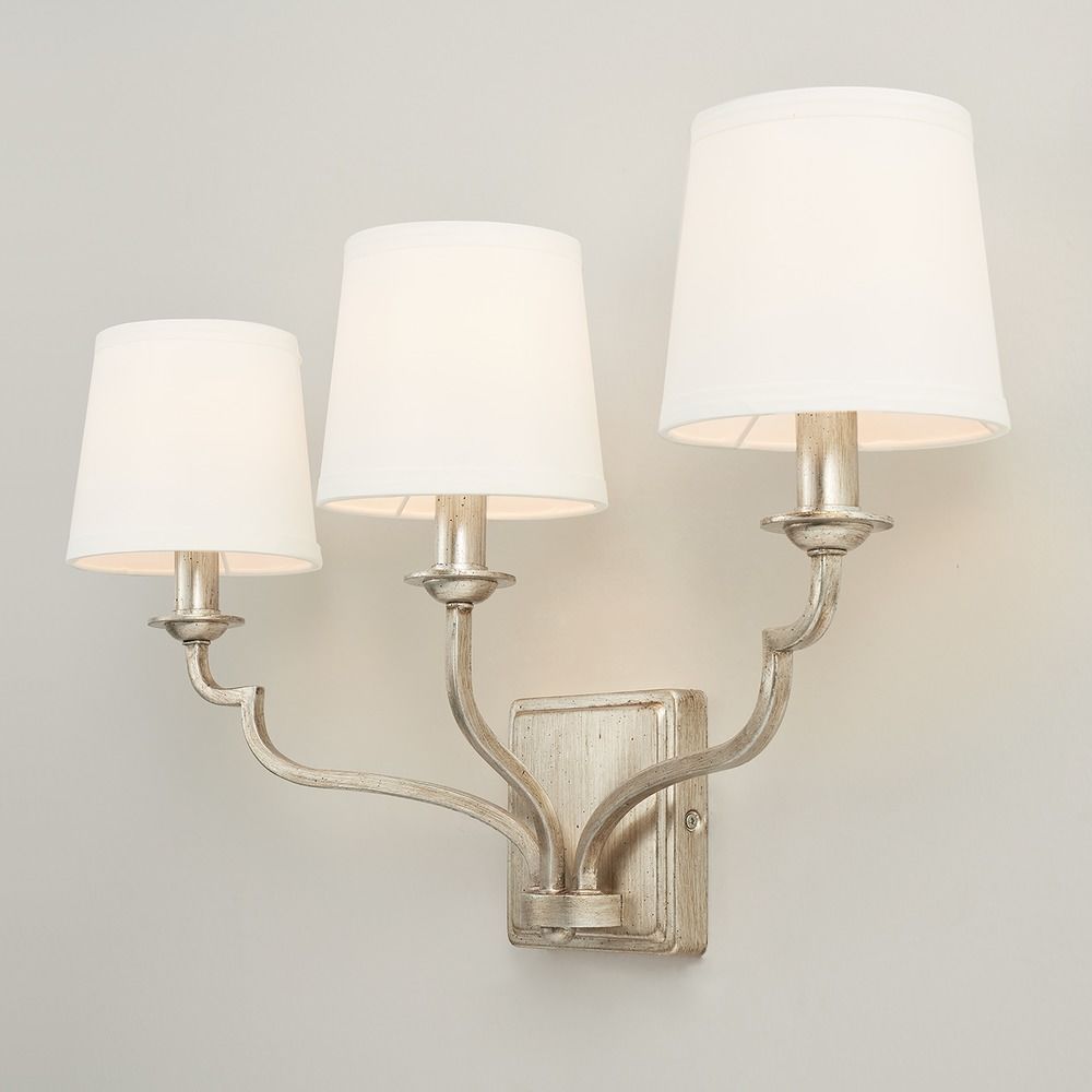 Capital Lighting Ophelia 3 Light Winter Gold Bathroom Light With White Shade 138731wg 698 Destination Lighting