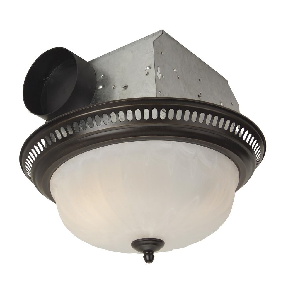 Craftmade Lighting Decorative Oil Rubbed Bronze Exhaust Fan with Light