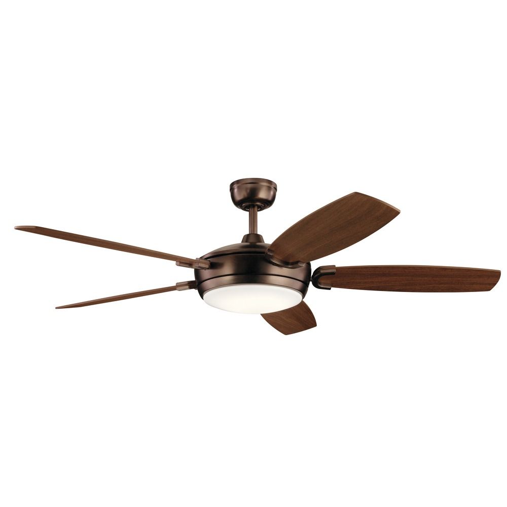 60 Inch 5 Blade Led Ceiling Fan With Light Oil Brushed Bronze By Shown In Oil Brushed Bronze Finish Image