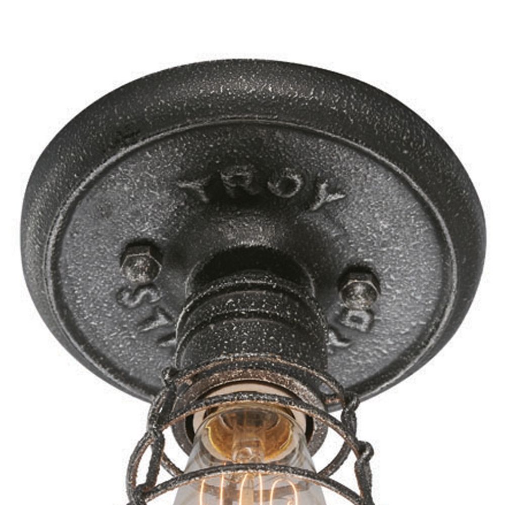 Troy Lighting Conduit Old Silver Semi Flushmount Light C3810 Troy Lighting Conduit Old Silver Semi Flushmount Light Alt1