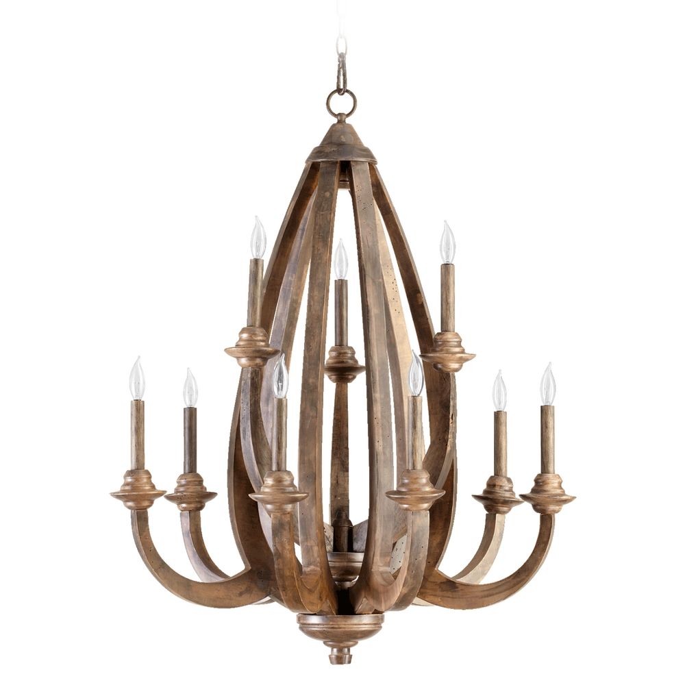 Quorum Lighting Telluride Early American Chandelier 6166 9 21 Shown In Early American Finish Image