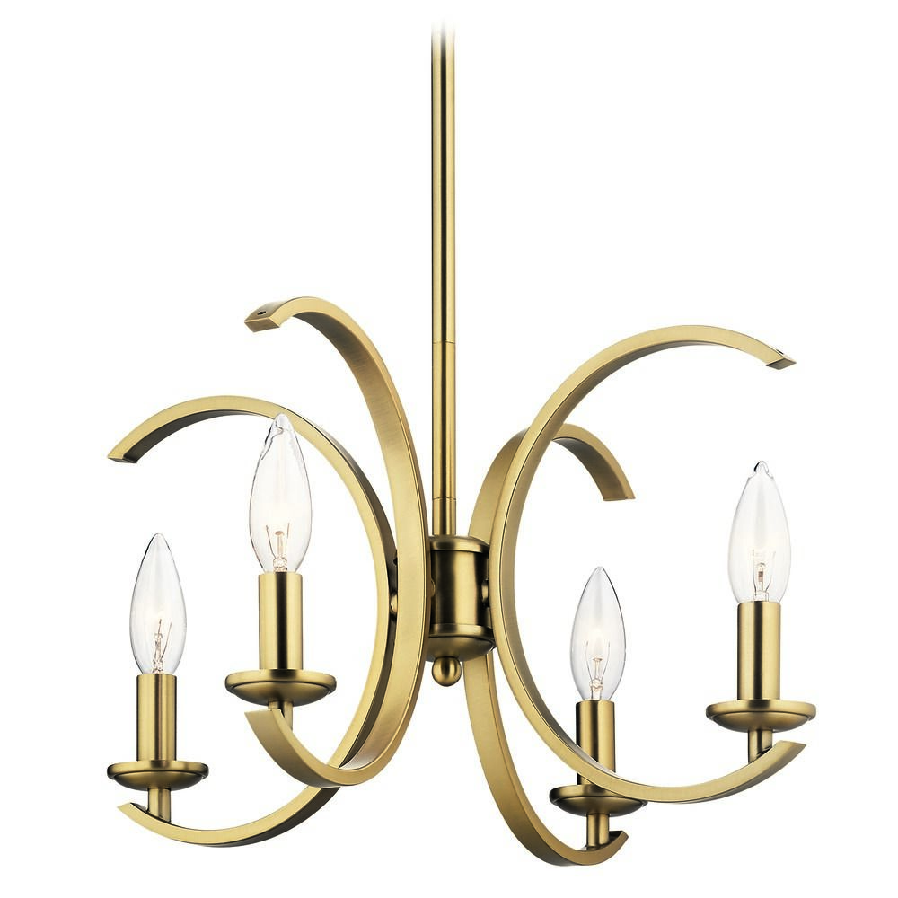 Kichler Lighting Cassadee Brushed Natural Brass Pendant Light