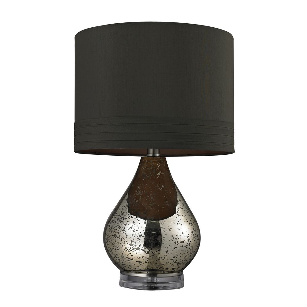 Table Lamp With Mercury Glass And Drum Shade D244 Destination Dimond Lighting Table Lamp With Mercury Glass And Drum Shade D244