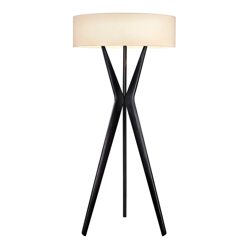 Large Tripod Modern Floor Lamp In Black Finish With Drum Shade Sonneman Lighting Large Tripod Modern Floor Lamp In Black Finish With Drum Shade 6152 25 Hover Or To Zoom