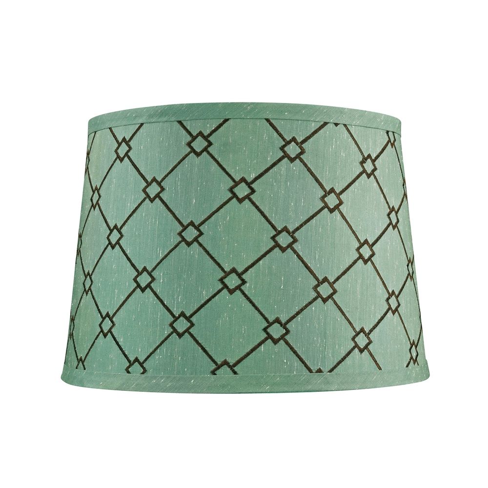 Green Brown Patterned Drum Lamp Shade With Spider Assembly Dolan Designs Lighting Green Brown Patterned Drum Lamp Shade With Spider Assembly 160100
