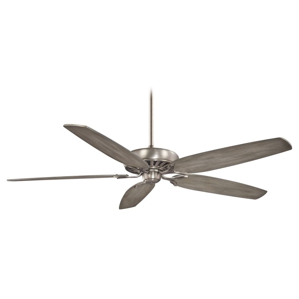 72 Inch Minka Aire Great Room Traditional Brushed Nickel Ceiling Fan Brushed Nickel Ceiling Fan Without Light Hover Or To Zoom