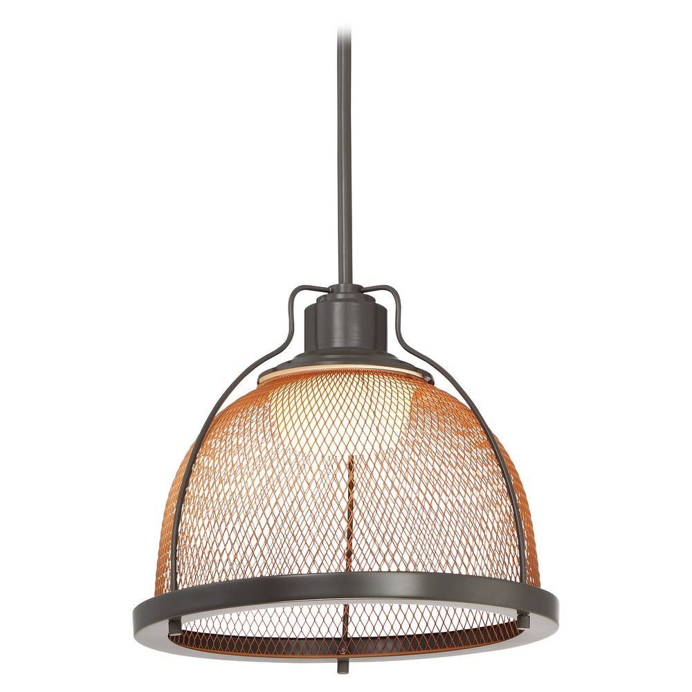 Nuvo 62-126 LED Mini Pendant Lights with Frosted Glass in Hazel Bronze Finish 