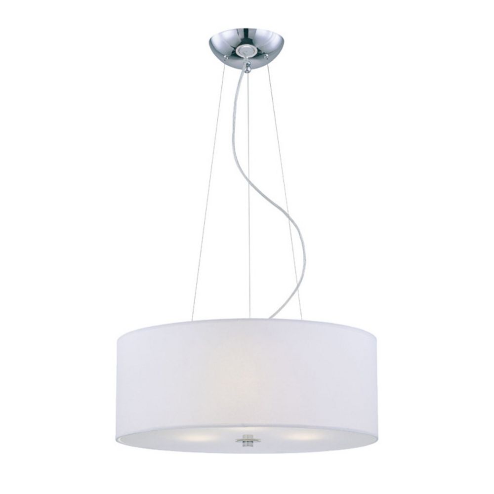 White Drum Shade Pendant Light In Chrome Ls 19149 Destination This White Drum Shade Pendant Light In Chrome Is Part Of The Item Xcollectionname Collection From Lite Source Lighting Following Items Are Also