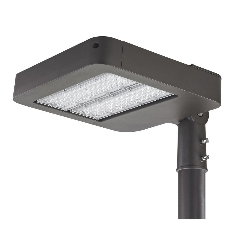 Recesso Lighting LED Shoebox Area Pole Light Bronze 120 Watt 120V 277V 13200 Lumens 5000K Aluminum Outdoor Lighting 2.75 in x 13.75 in