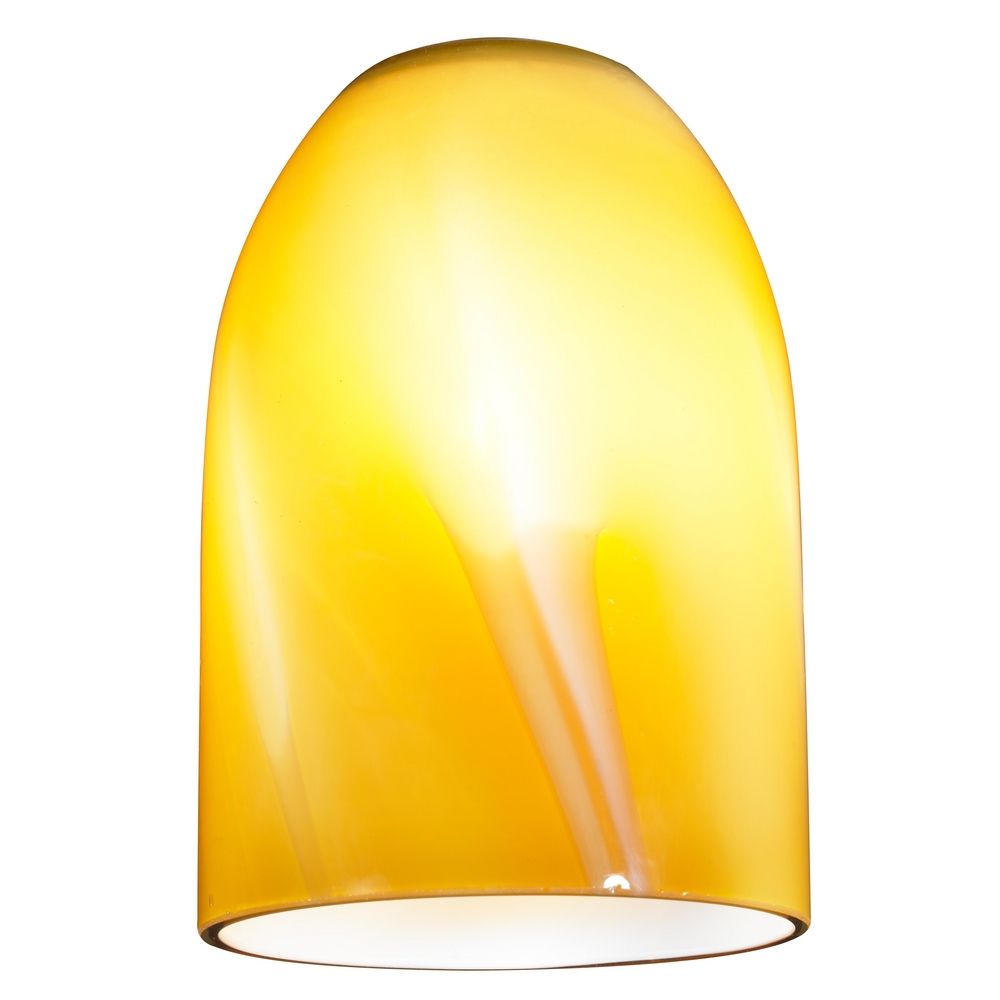 Butterscotch Art Glass Dome Shape Replacement Glass Shade 1 5 8