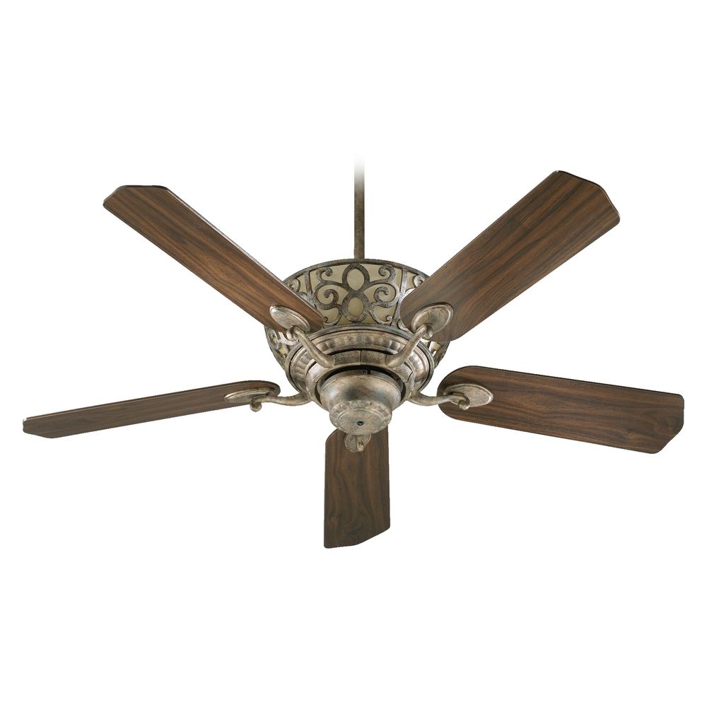 Quorum Lighting Cimarron Mystic Silver Ceiling Fan With Light Image