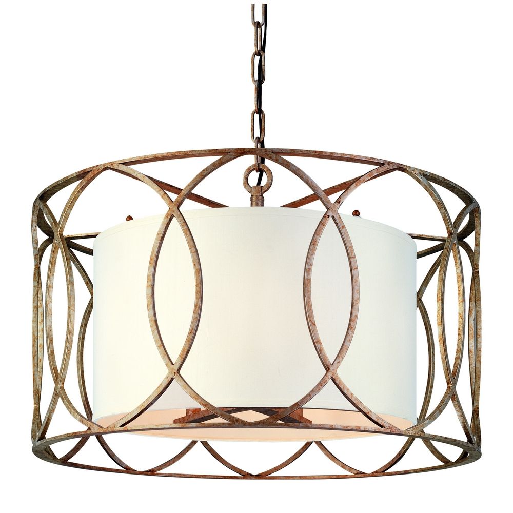 Five Light Wrought Iron Chandelier With Center Drum Shade F1285sg Wrought Iron Chandelier With Center Drum Shade F1285sg Hover Or To Zoom