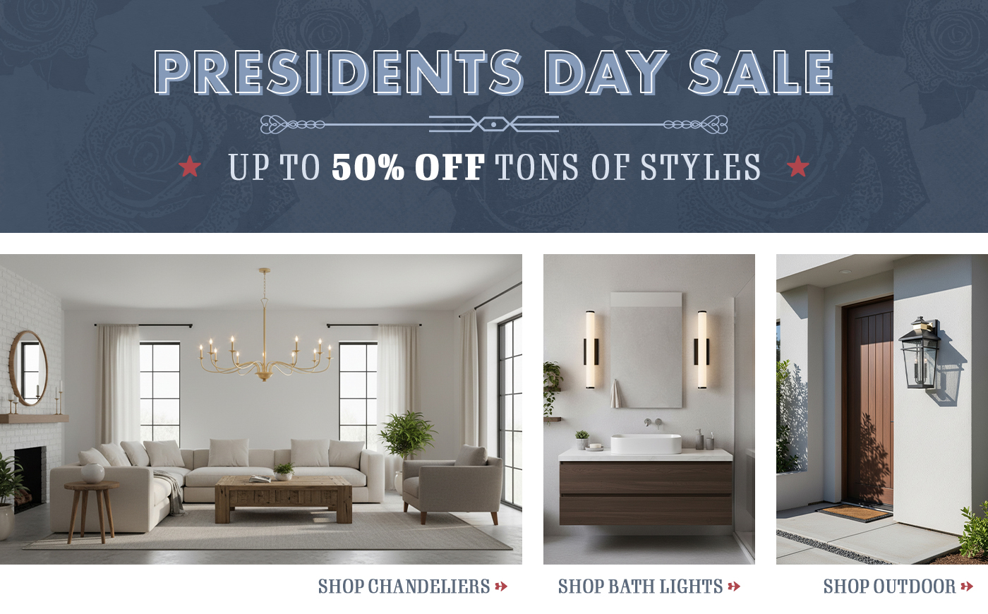 Destination Lighting Presidents Day Sale